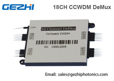 18 CH CCWDM Mux/componentes pasivos ópticos del multiplexor del MÓDULO de DeMux