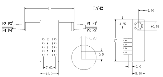 Interruptor fibroóptico mecánico 4x4 del modo multi dual 2x2 (que traba o no que traba)