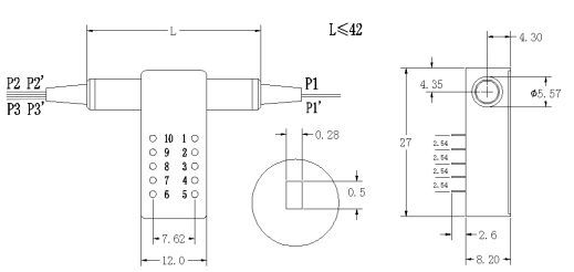 duplex fibroóptico 1x2 de los interruptores 2x4 Opto-mecánico en módulo del eje de la retransmisión